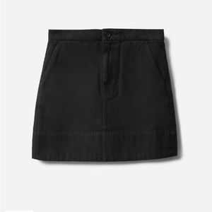 Everlane NWT Black Canvas Stamp Skirt, Size 0